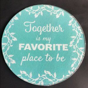 Together is my Favorite Place To Be Farmhouse Decorative Plate Couple Gift Decor